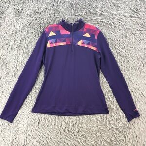 Slazenger Pullover Womens Medium Hydro-Dri  Quarter Zip Golf UPF 30 1/4 Zip